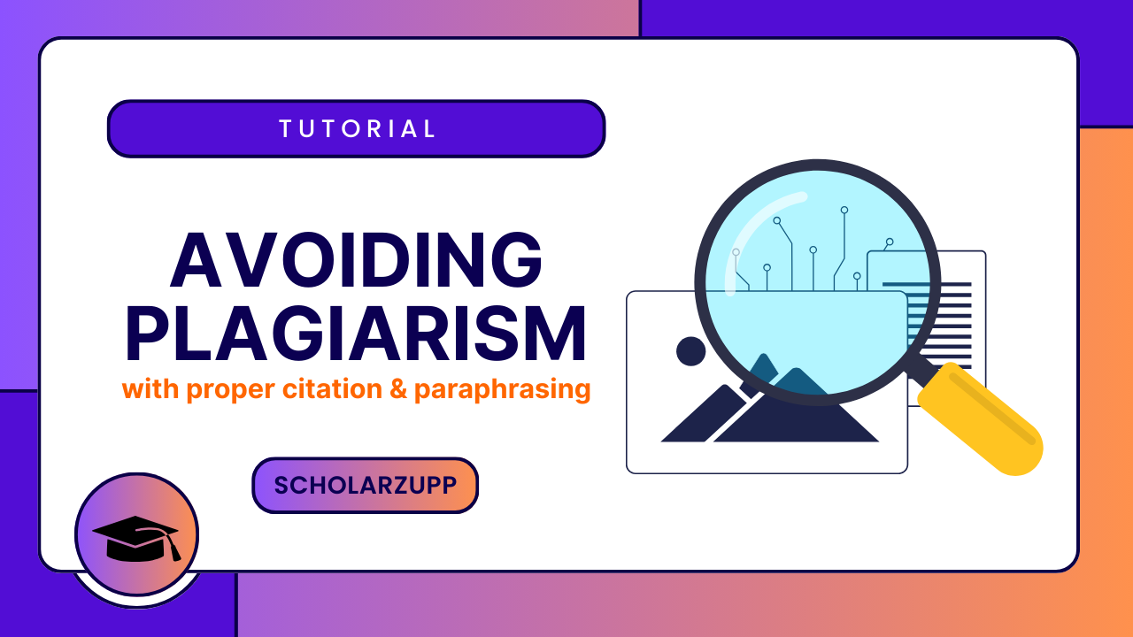 Avoiding Plagiarism with proper citation & paraphrasing